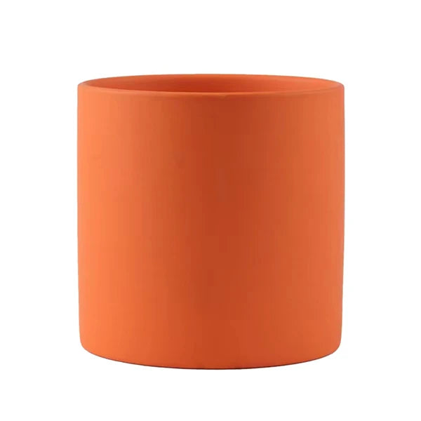 Flower Plant Pot Colorful Ceramic Flowerpot Nordic Style Succulent Planter Cylindrical Flower Pots With Hole Garden Decoration