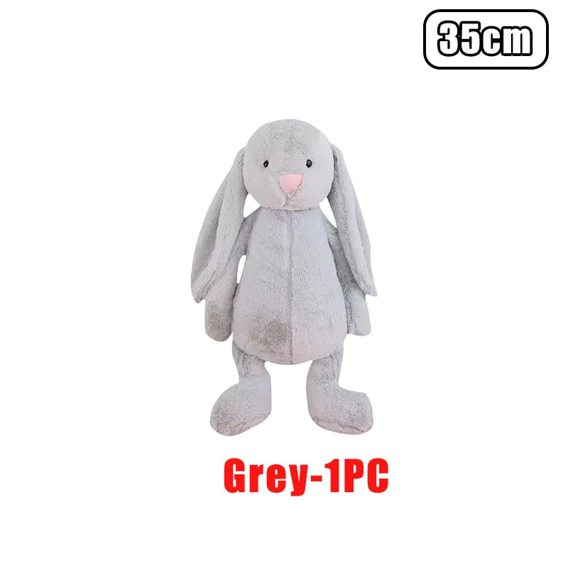 Cute Easter Rabbit Plush Toy Long Ear Bunny Stuffed Animal Soft Cotton Sleeping Mate for Boys and Girls