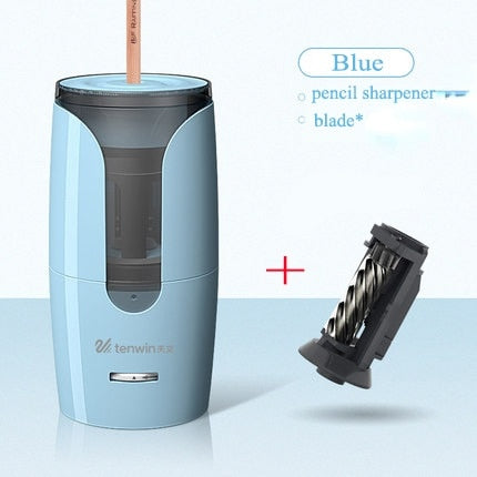 Tenwin Automatic Electric Pencil Sharpener For Colored Pencils Sharpen Mechanical Office School Supplies Stationery Free Ship