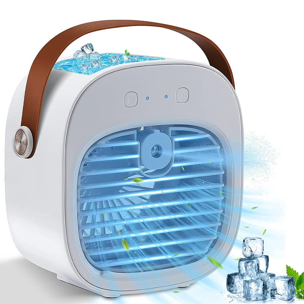 Portable Mini Air Conditioner Wireless Air Cooler USB Rechargeable Cooling Fan Portable Air Conditioner For Room Camping Cars
