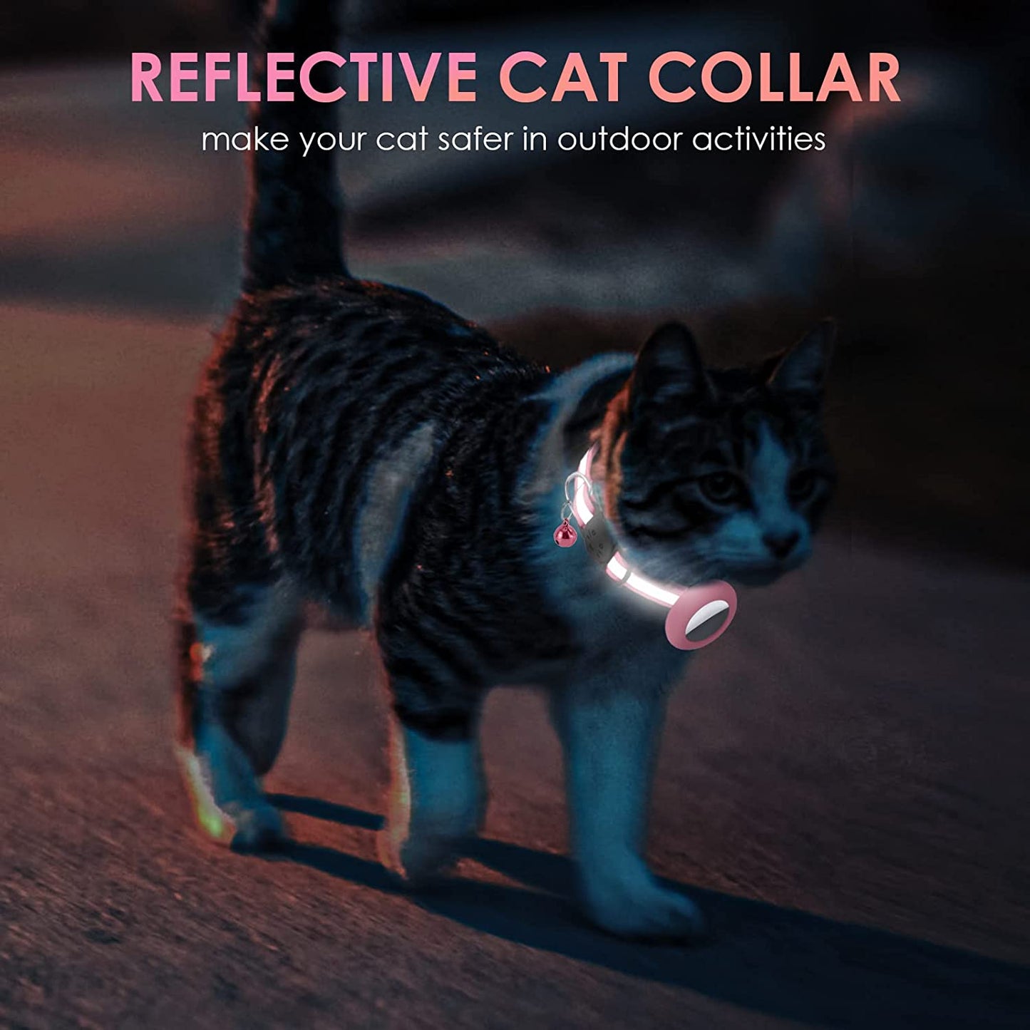 Portable Pet Locator Collar Lightweight Adjustable Fashion Cat Tracker Collar for Apple AirTag Air Tags Small Pet Accessories