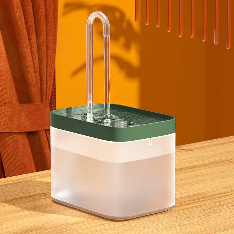 Ultra-Quiet Cat Water Fountain Filter Smart Automatic Pet Dog Water Dispenser&Burnout Prevention Pump1.5L Recirculate Filtrin