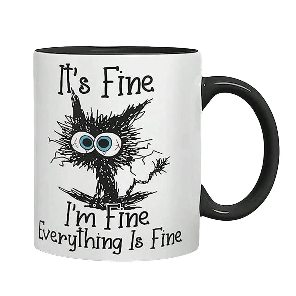 11oz Lord Of The Cats Mug The Furrllowship Of The Ring Cat Lovers Coffee Mug Ceramic Tea Cup for Coffee, Tea and Hot Drinks Gift