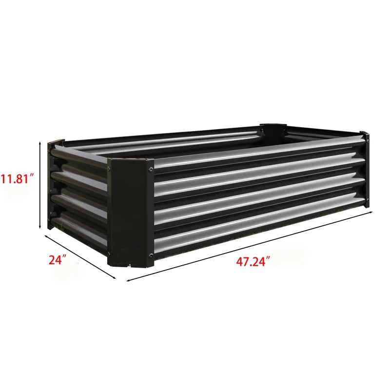 Garden metal elevated bed kit 4×2×1ft , suitable for flower pots, vegetables, and herbaceous plants, garden pot planter