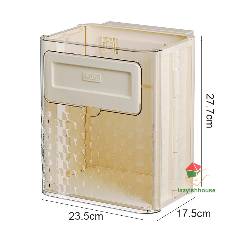 Hanging Trash Can with Lid Large Capacity Kitchen Recycling Garbage Basket Cabinet Door Bathroom Wall Mounted Trash Bin Dustbin
