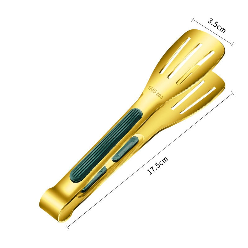 Stainless Steel Frying Shovel Clip Multifunctional Steak Bbq Tongs Pancake Fried Pizza Steak Fish Spatula Bread Kitchen Tool