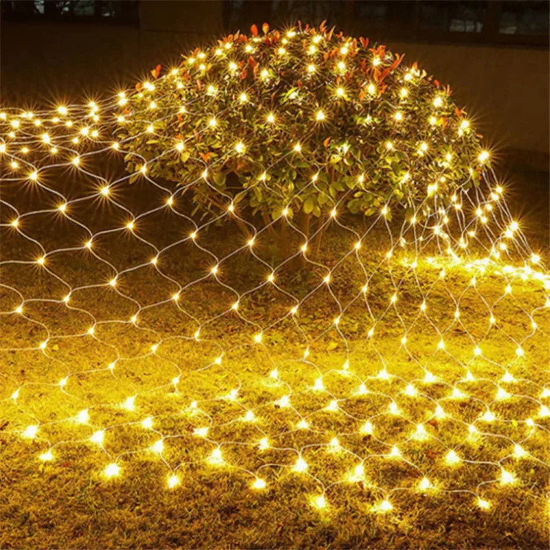 4mx6M 2x3M Led Net String Lights Street Garlands Christmas Decorations Outdoor New Year Wedding Party Decor Fairy Garden Decor