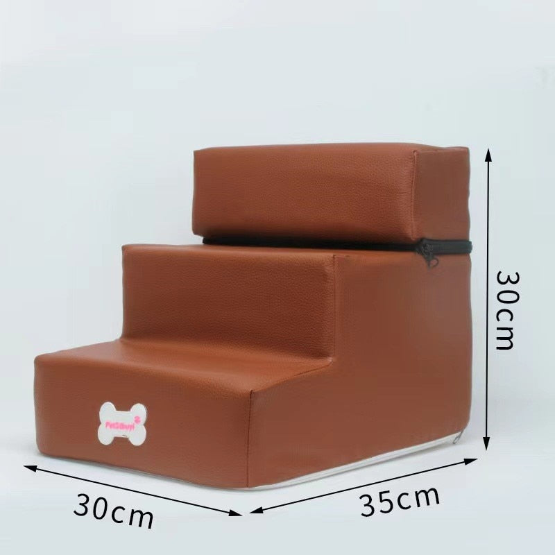 Hot Dog House Dog Stairs Pet 3 Steps Stairs for Small Dog Cat Pet Ramp Ladder Anti-slip Removable Dogs Bed Stairs Pet Supplies