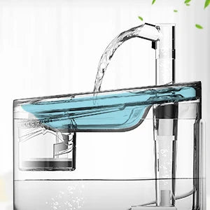 NPET Cat Water Fountain WF050TP 1.5L Automatic Pet Drinking Fountain with Replacement Faucet Kit
