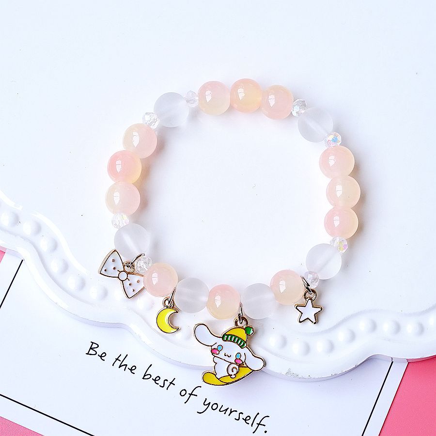Kawaii Hello Kitty Bracelet Cinnamoroll Cartoon Anime Sanrios Bangle My Melody Jewelry Charms Cute Accessory Birthday Girls Gift