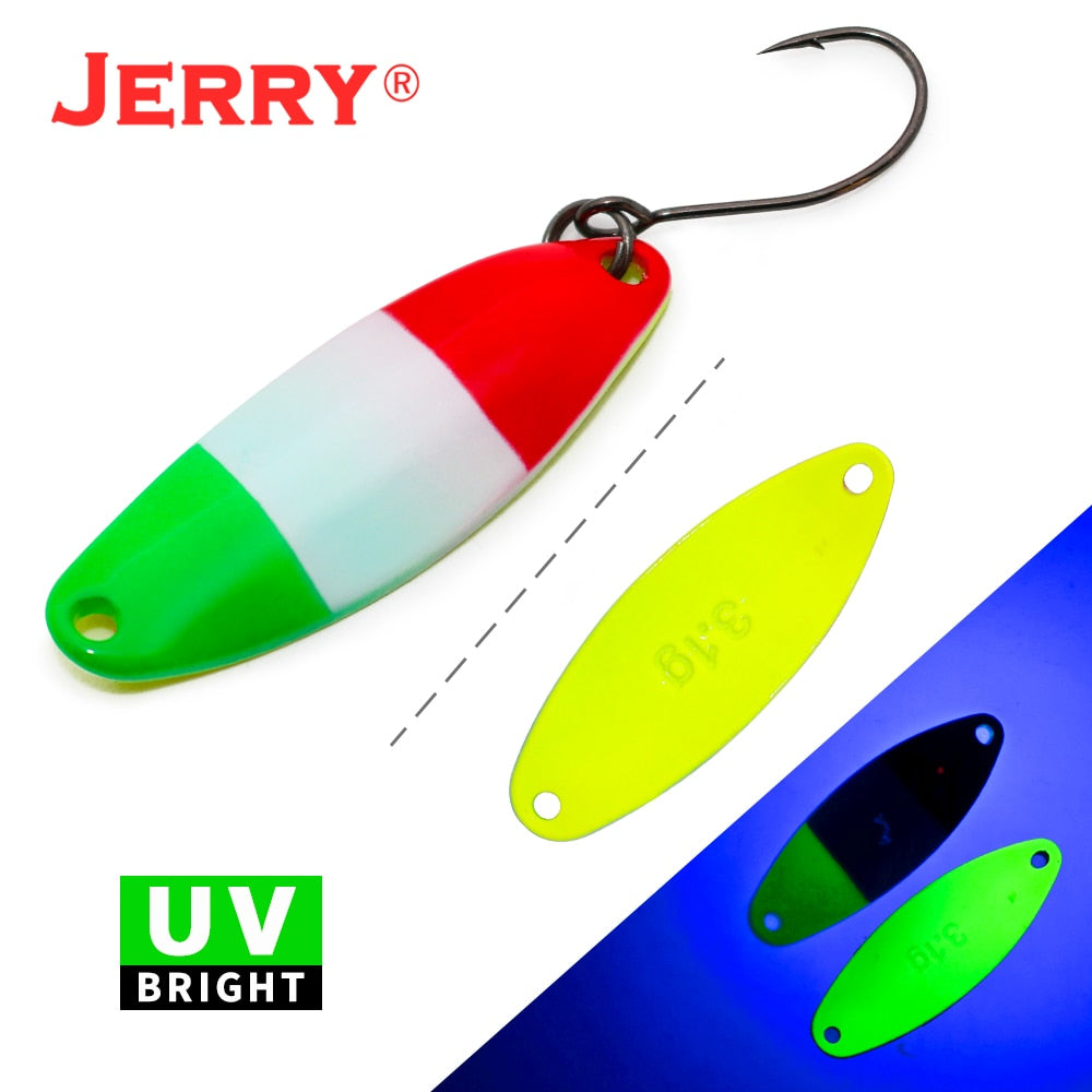 Jerry Mang Trout Area Fishing Lure Lrf Artificial Single Hook Wobbler Spinning Baits 3.1g Spoon For Trout Bass Pesca Tackle