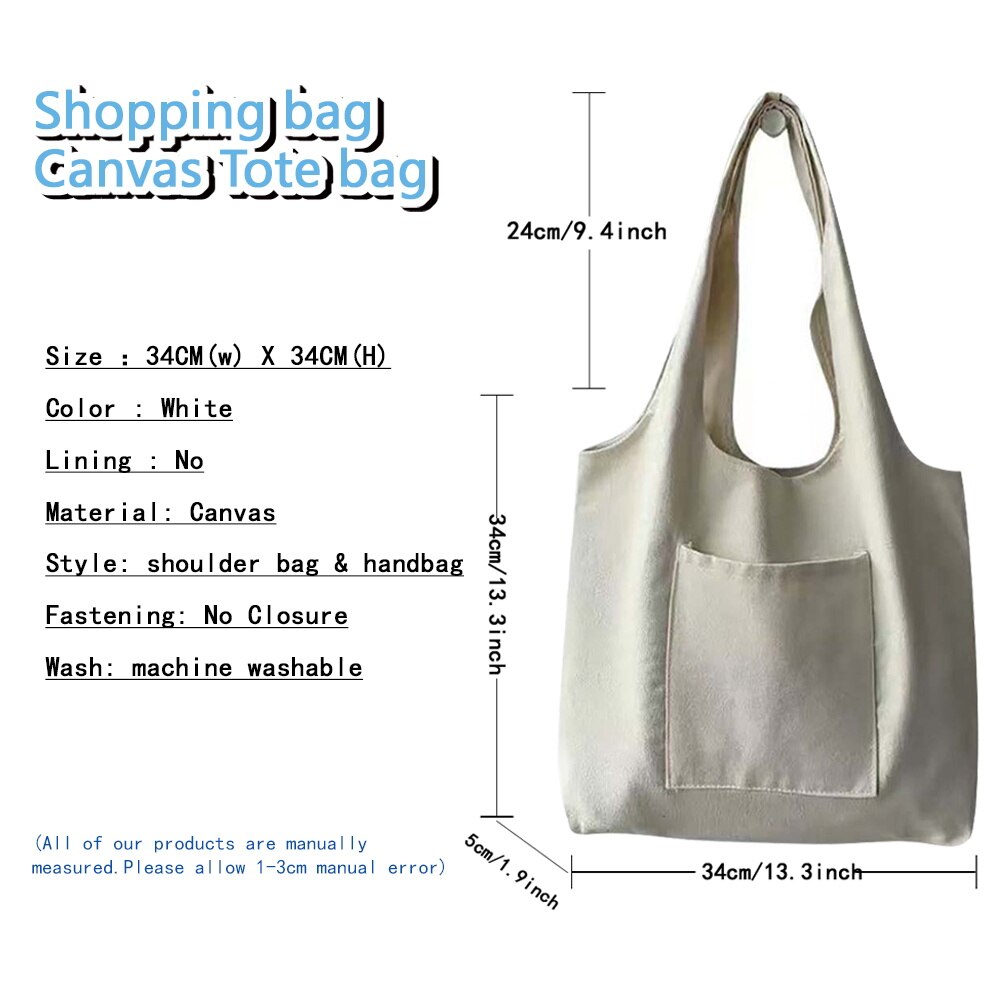 Women Fashion Shopping Bag Street Casual Hobo Commuter Bag Initial Name Graphic Print Beige Ladies Tote Bag Canvas Repeatable