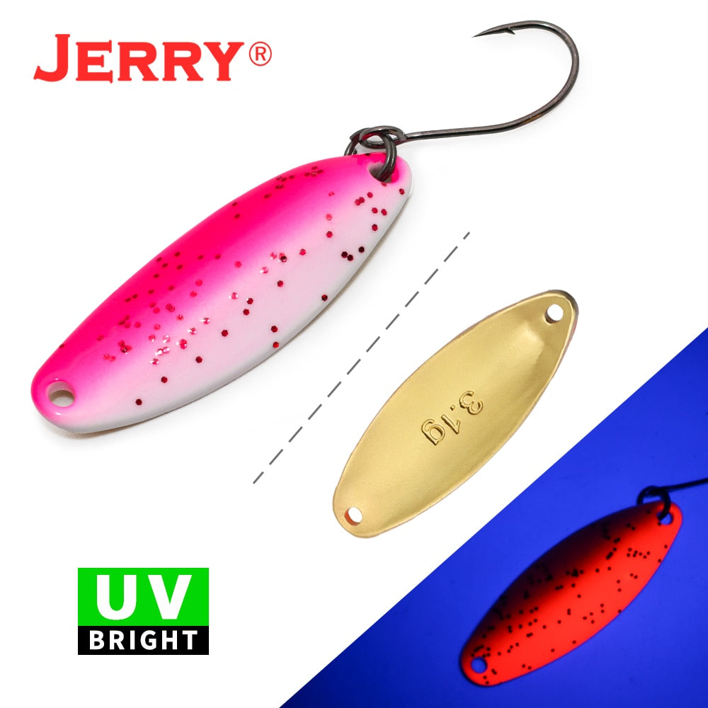 Jerry Mang Trout Area Fishing Lure Lrf Artificial Single Hook Wobbler Spinning Baits 3.1g Spoon For Trout Bass Pesca Tackle