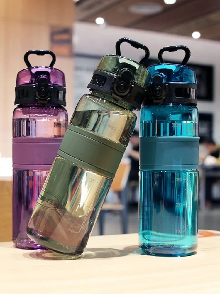 500ML Sport Water Cup Plastic Portable Water Container Couples Student Mug Large Capacity Outdoor Travel Sport Water Bottle