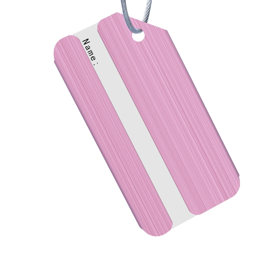 Fashion Metal Travel Luggage Tags Baggage Name Tags Suitcase Address Label Holder Aluminium Alloy Luggage Tag Travel Accessories