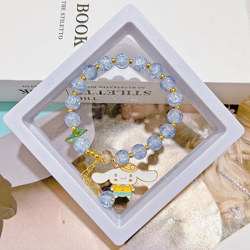 Kawaii Hello Kitty Bracelet Cinnamoroll Cartoon Anime Sanrios Bangle My Melody Jewelry Charms Cute Accessory Birthday Girls Gift