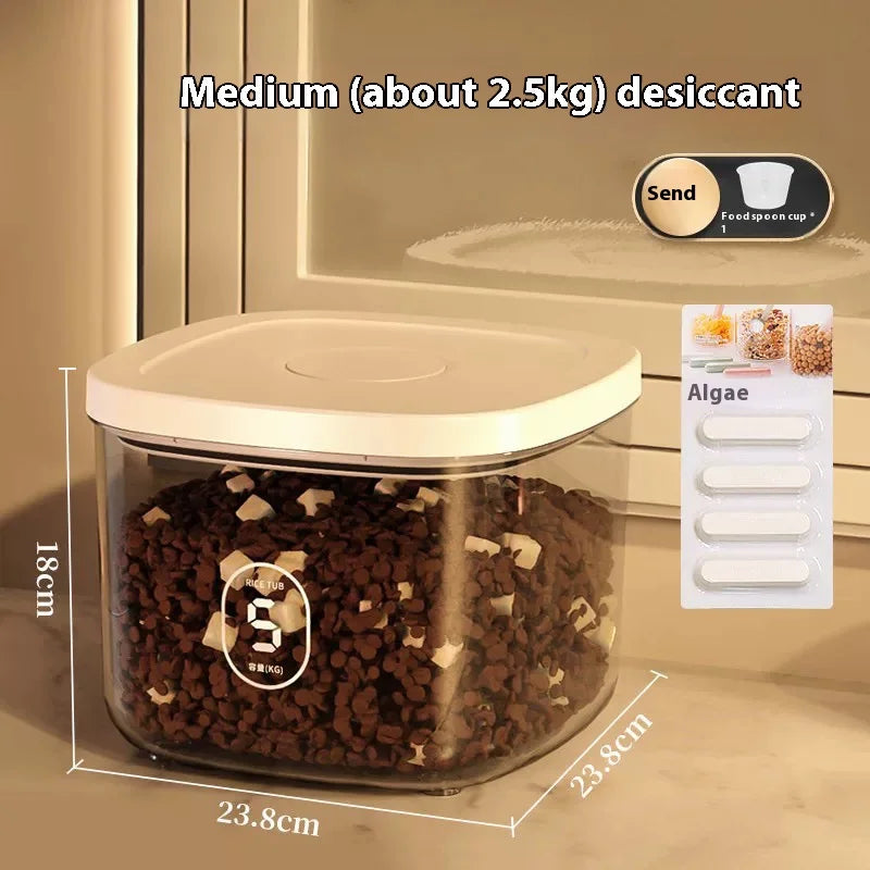 Cat Food Storage Bucket, Sealed Container, Moisture-Proof Vacuum, Pet Dog Food, Cat Food Storage Bucket, Box, Storage Container