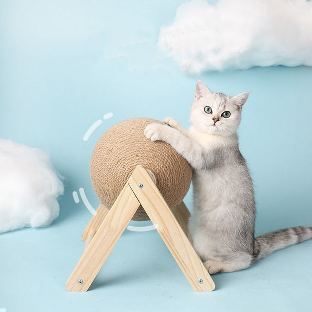 New Cat Toy Interactive Cat Scratcher Board Kitten Sisal Rope Ball Scratch Paws Pet Grinding Scratching Cats For Scratcher Toys