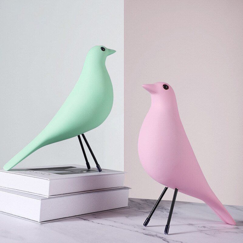 ERMAKOVA The Mid Century Bird Figurine House Bird Animal Statue Dove of Peace European Mascot Home Bar Coffee Decor