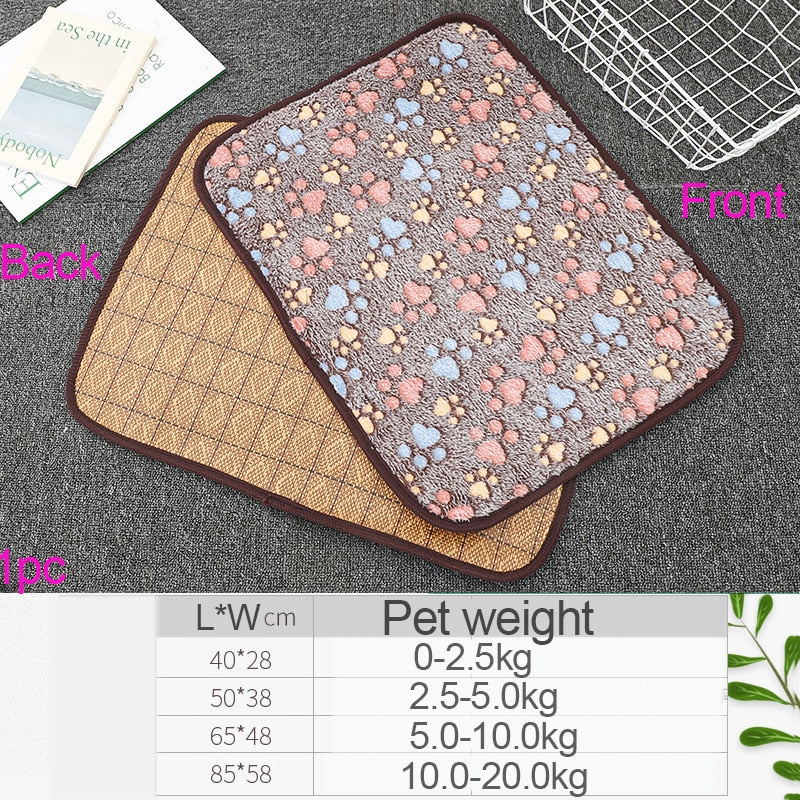 Dog Mat Cooling Summer Pad Mat For Dogs Cat Blanket Sofa Breathable Pet Dog Bed Summer Washable For Small Medium Large Dogs Car