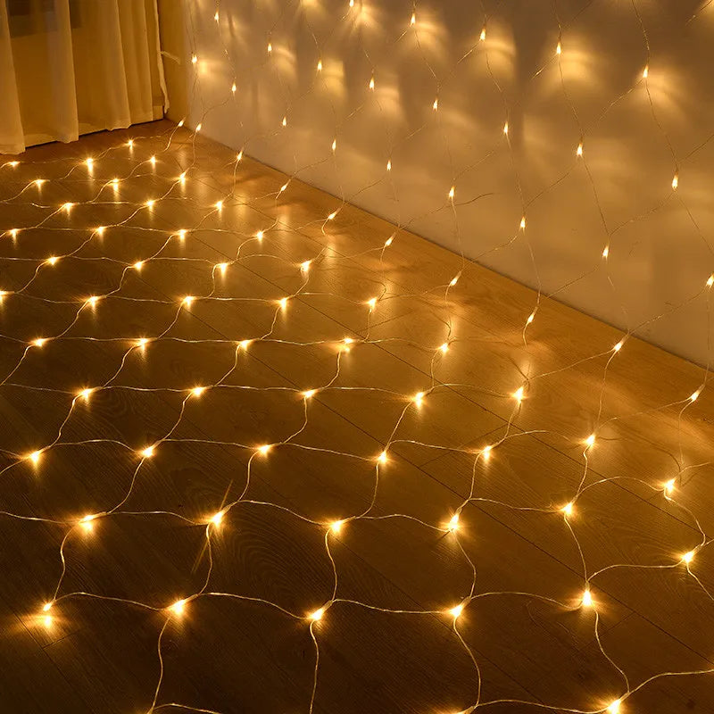 4mx6M 2x3M Led Net String Lights Street Garlands Christmas Decorations Outdoor New Year Wedding Party Decor Fairy Garden Decor
