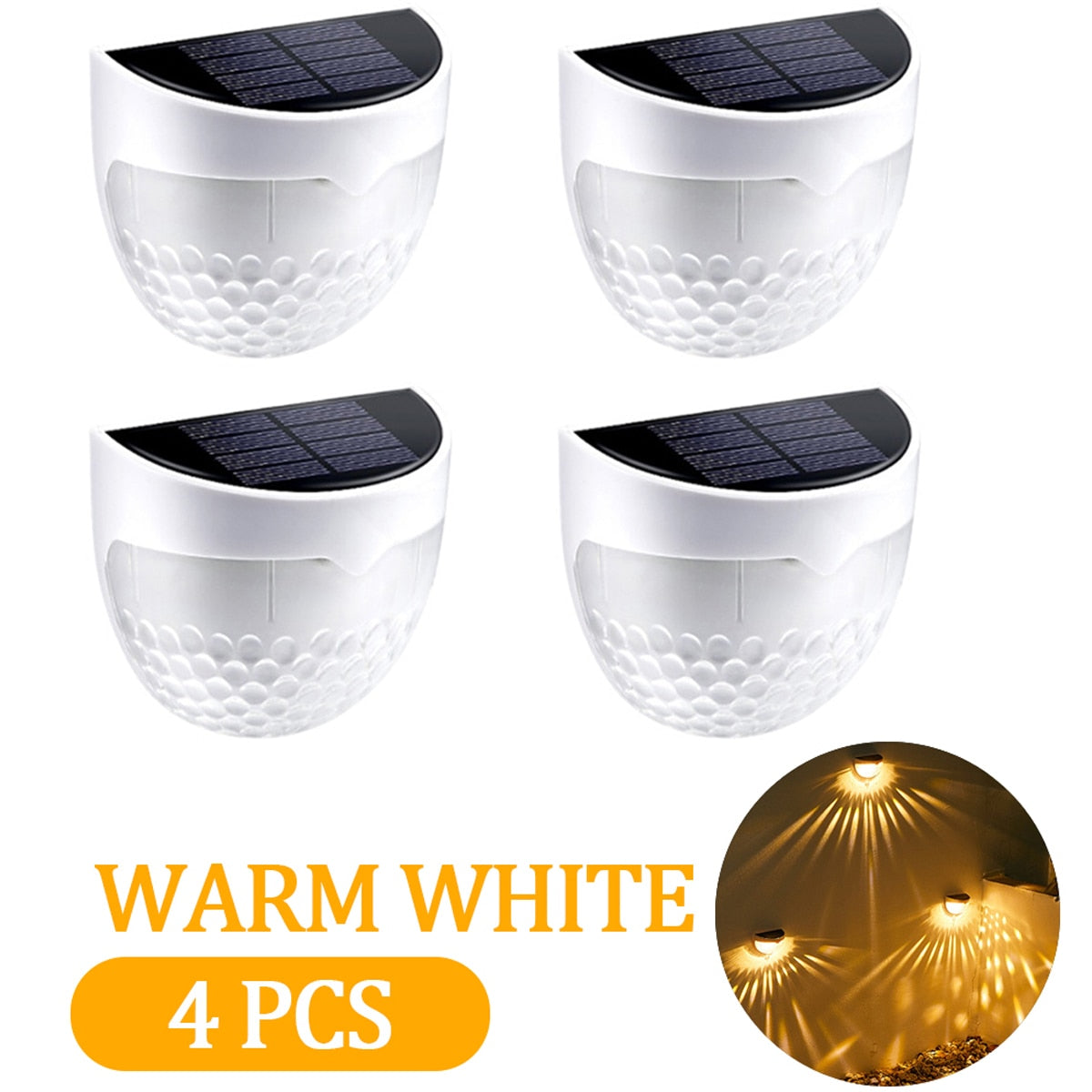 4/8 PCS LED Solar Light Outdoor Garden Lights Decoration Deck Light Wall Sconce Fence Lamp Garden Lighting Outdoor Solar Lights