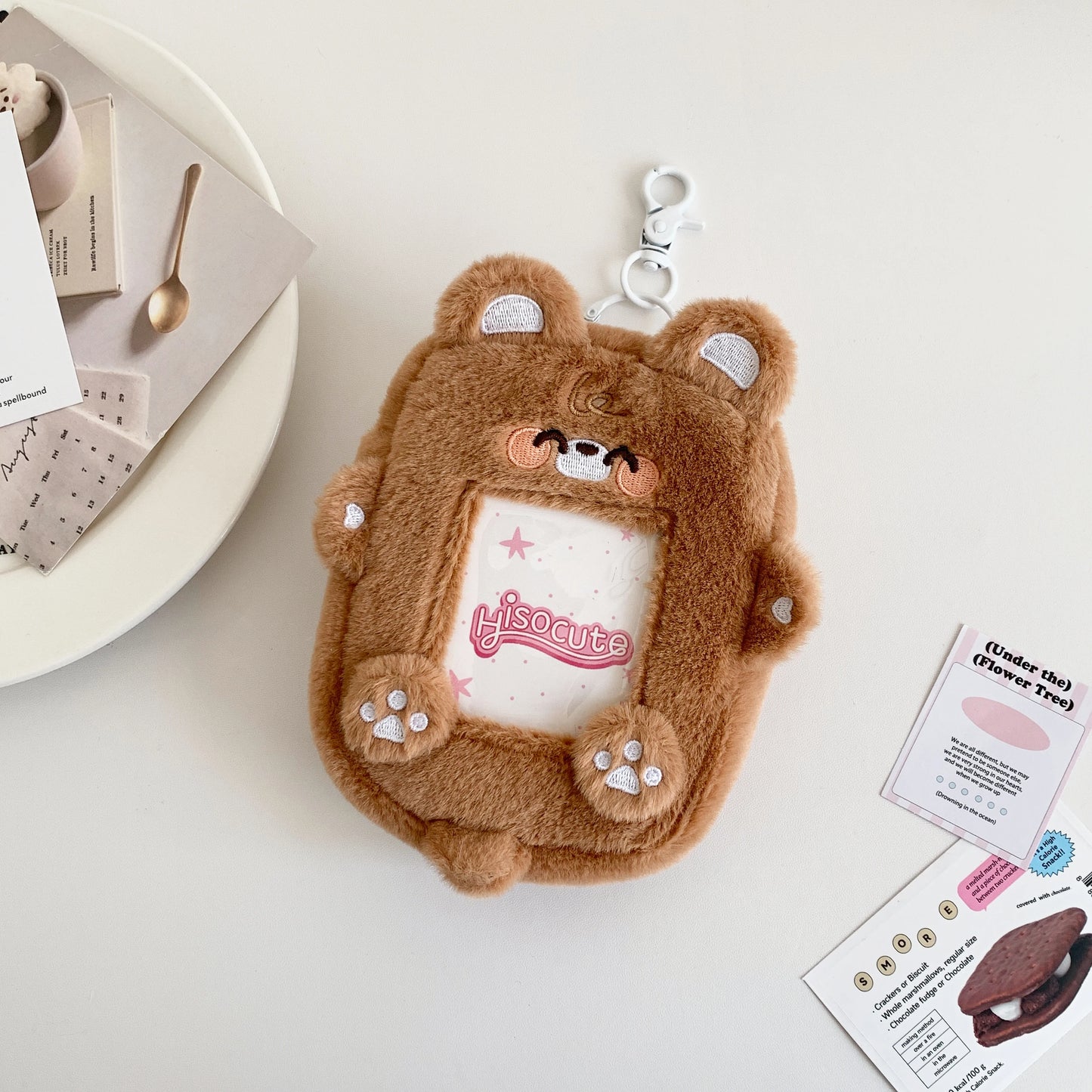 1pc Kawaii Animal Card Holder Bags Keychains Small Pouch Coin Purse Lips Storage Bag