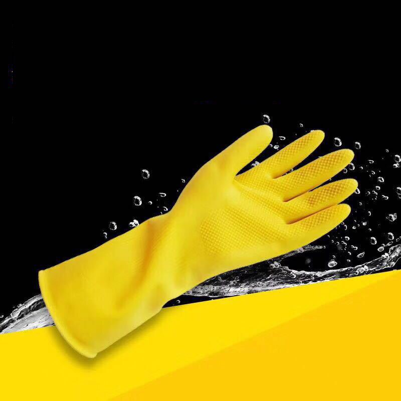 Female Waterproof Elastic Rubber Latex Dishwashing Gloves Non-slip Kitchen Durable Cleaning Housework Chores Dishwashing Tools