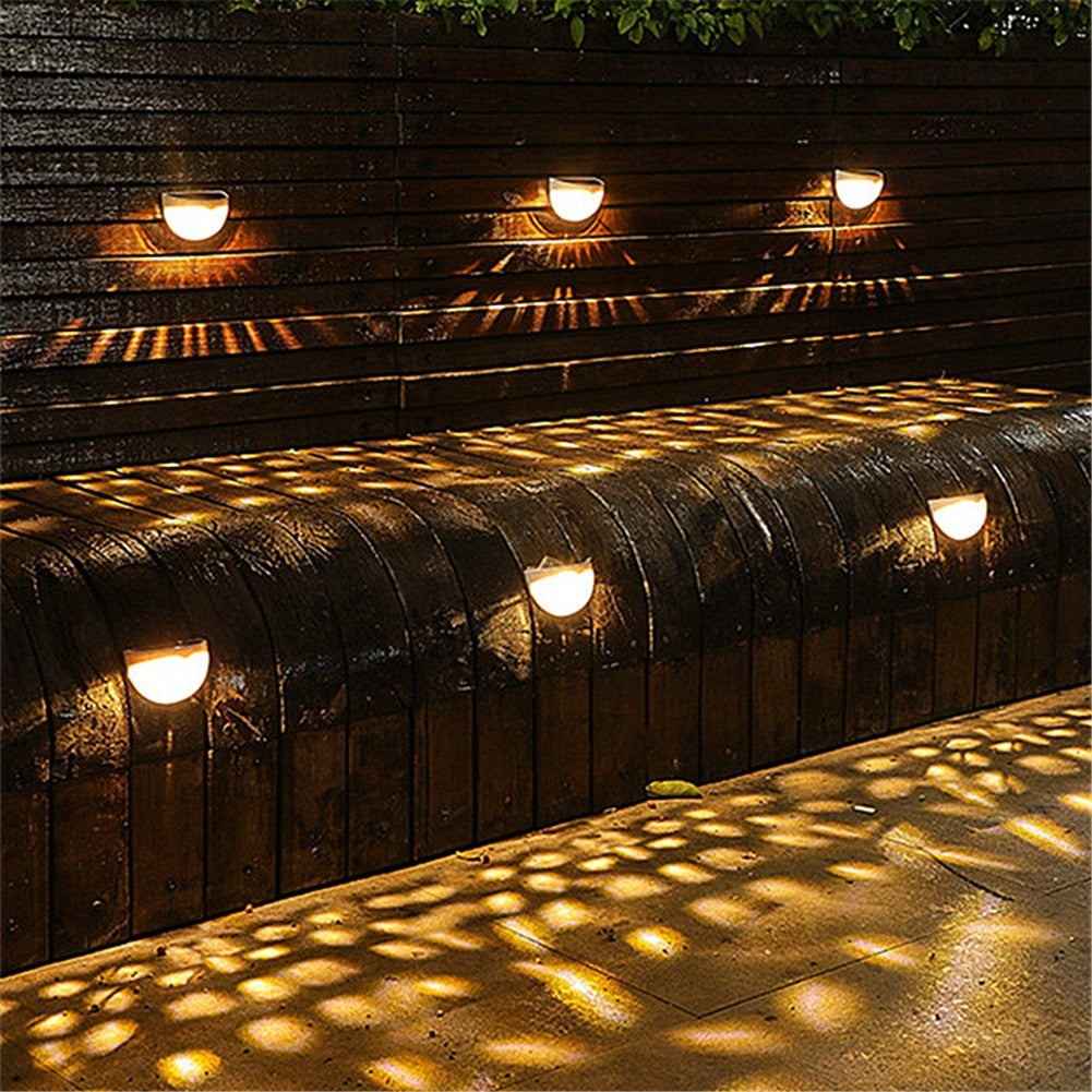 4/8 PCS LED Solar Light Outdoor Garden Lights Decoration Deck Light Wall Sconce Fence Lamp Garden Lighting Outdoor Solar Lights