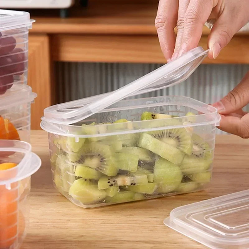 1/2/5pcs Refrigerator Storage Box Fridge Organizer Fresh Vegetable Fruit Storage Container Food Crisper Box Kitchen Organizer