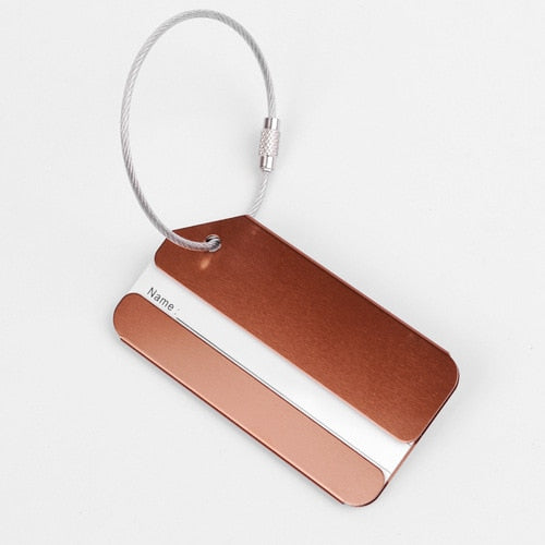 Fashion Metal Travel Luggage Tags Baggage Name Tags Suitcase Address Label Holder Aluminium Alloy Luggage Tag Travel Accessories