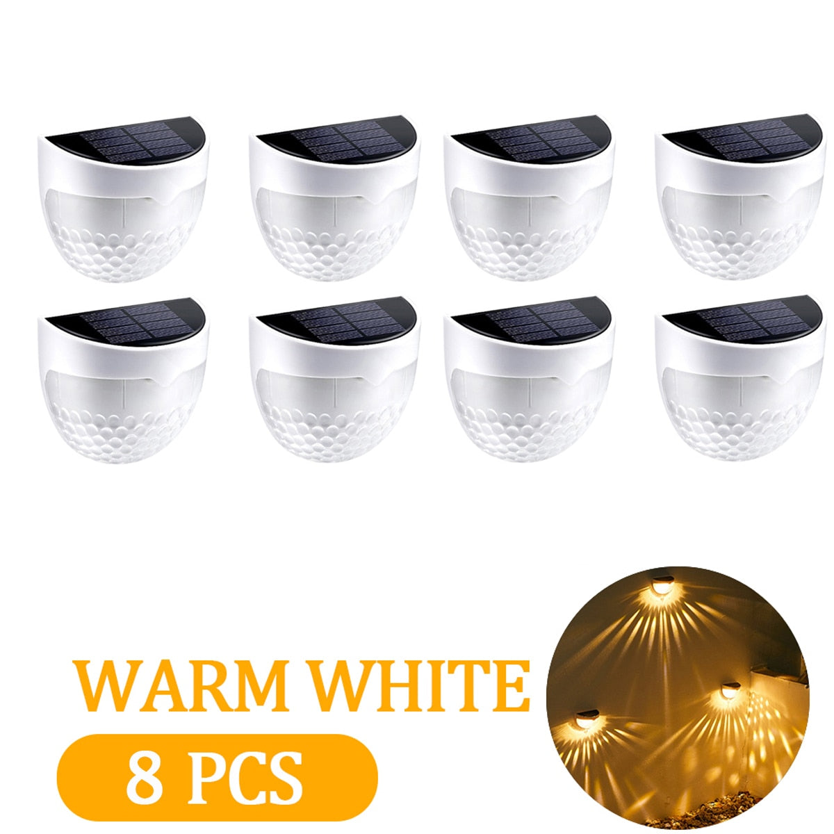 4/8 PCS LED Solar Light Outdoor Garden Lights Decoration Deck Light Wall Sconce Fence Lamp Garden Lighting Outdoor Solar Lights