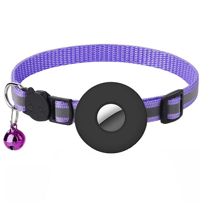 Portable Pet Locator Collar Lightweight Adjustable Fashion Cat Tracker Collar for Apple AirTag Air Tags Small Pet Accessories