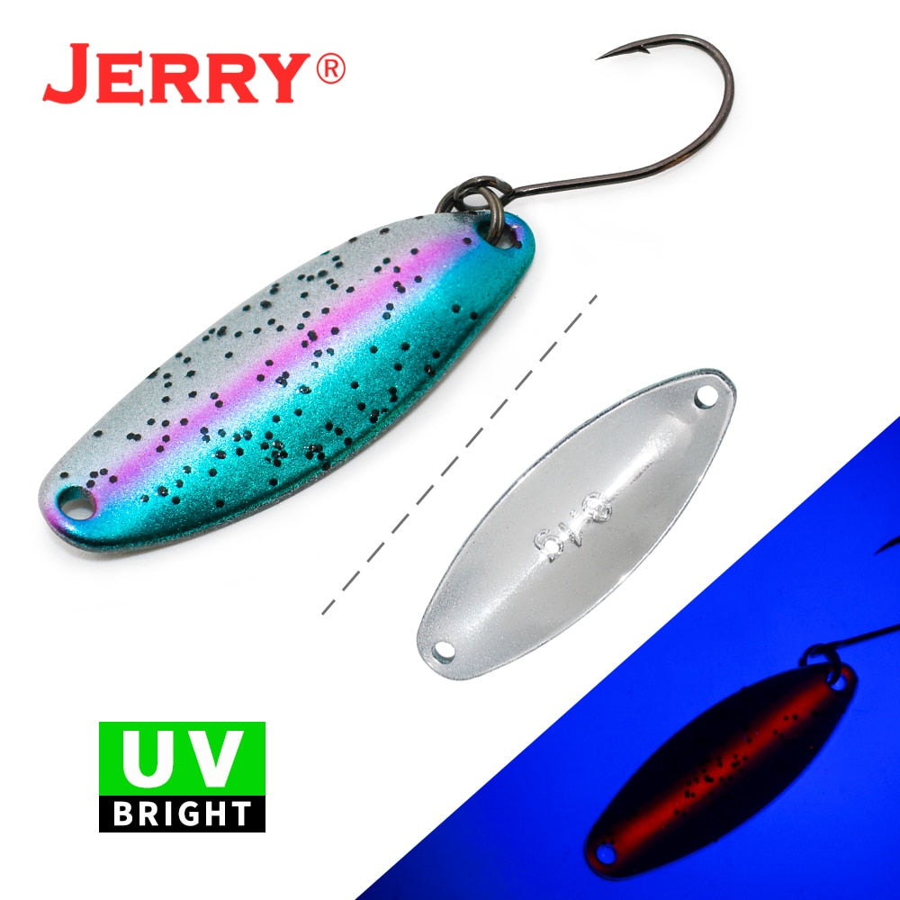Jerry Mang Trout Area Fishing Lure Lrf Artificial Single Hook Wobbler Spinning Baits 3.1g Spoon For Trout Bass Pesca Tackle