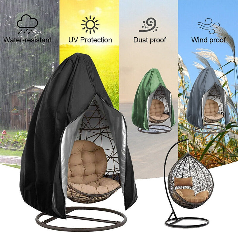 Hanging Egg Swing Chair Waterproof Dustproof Protective Cover Furniture Cover Waterproof Outdoor Garden Outdoor Protection Cover