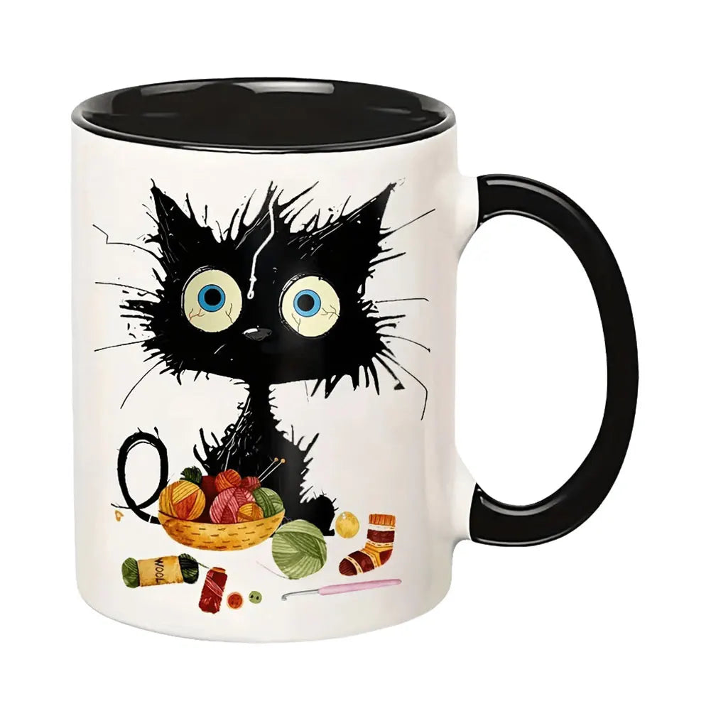 11oz Lord Of The Cats Mug The Furrllowship Of The Ring Cat Lovers Coffee Mug Ceramic Tea Cup for Coffee, Tea and Hot Drinks Gift