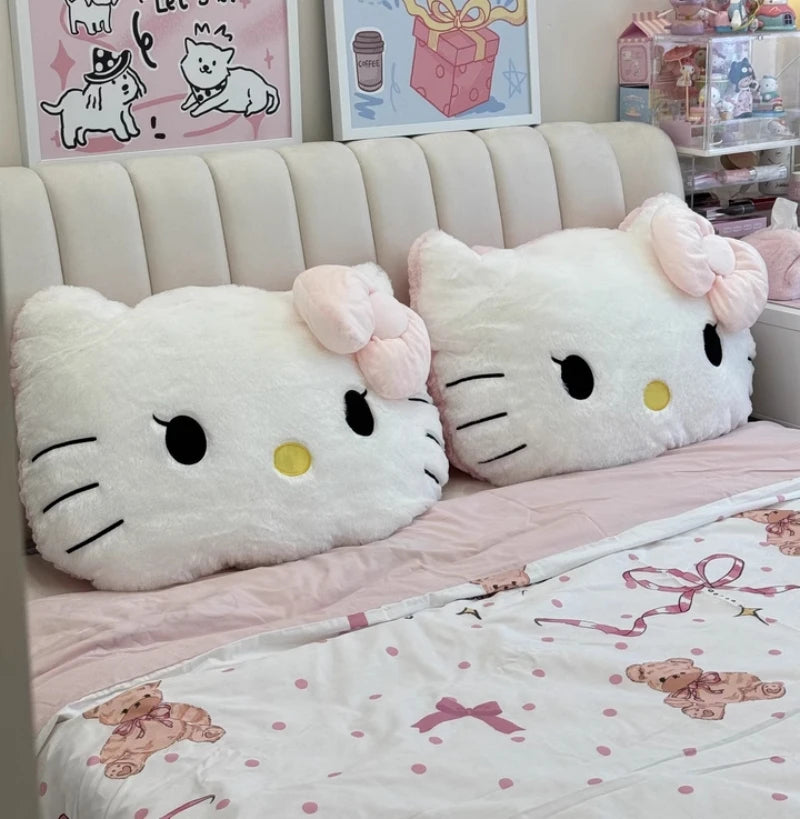 Sanrio Big Size Hello Kitty Back Cushion Soft Cuddly Pillow Comfortable Sofa Bed Decor Pillow Hug Plushies Xmas Gifts For Girl
