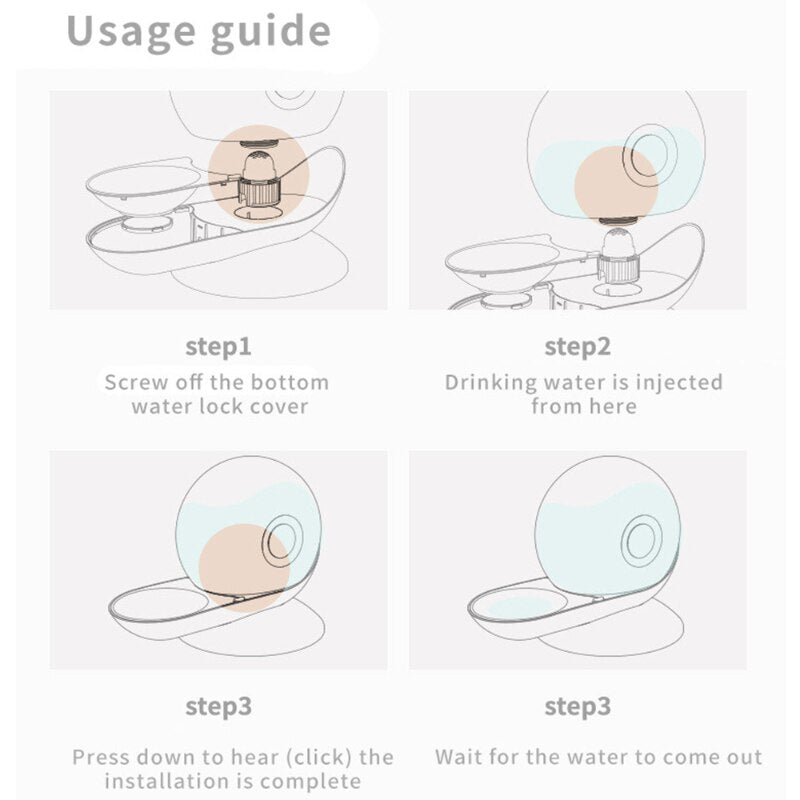 Pet Supplies Snail Automatic Cat Dog Drinking Bowl Fountain Water Dispenser Large-capacity Cat Drink Bowl Without Electricity