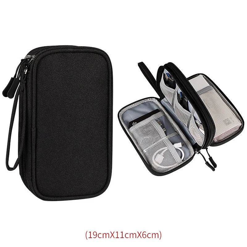 Data Cable Storage Bag Waterproof Travel Organizer Bag Portable Carry Case Storage Bag For APPLE Samsung Cable Cord USB Charger