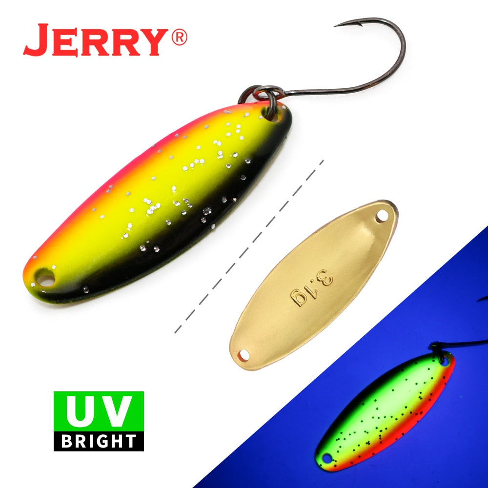 Jerry Mang Trout Area Fishing Lure Lrf Artificial Single Hook Wobbler Spinning Baits 3.1g Spoon For Trout Bass Pesca Tackle