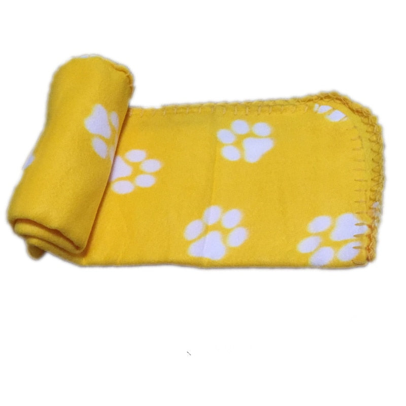 Baby Warm Fleece Blanket Newborn Baby Boy Blankets Cartoon Blanket Pet Paw Print Design Mat Sofa Blanket Baby Bed Accessories