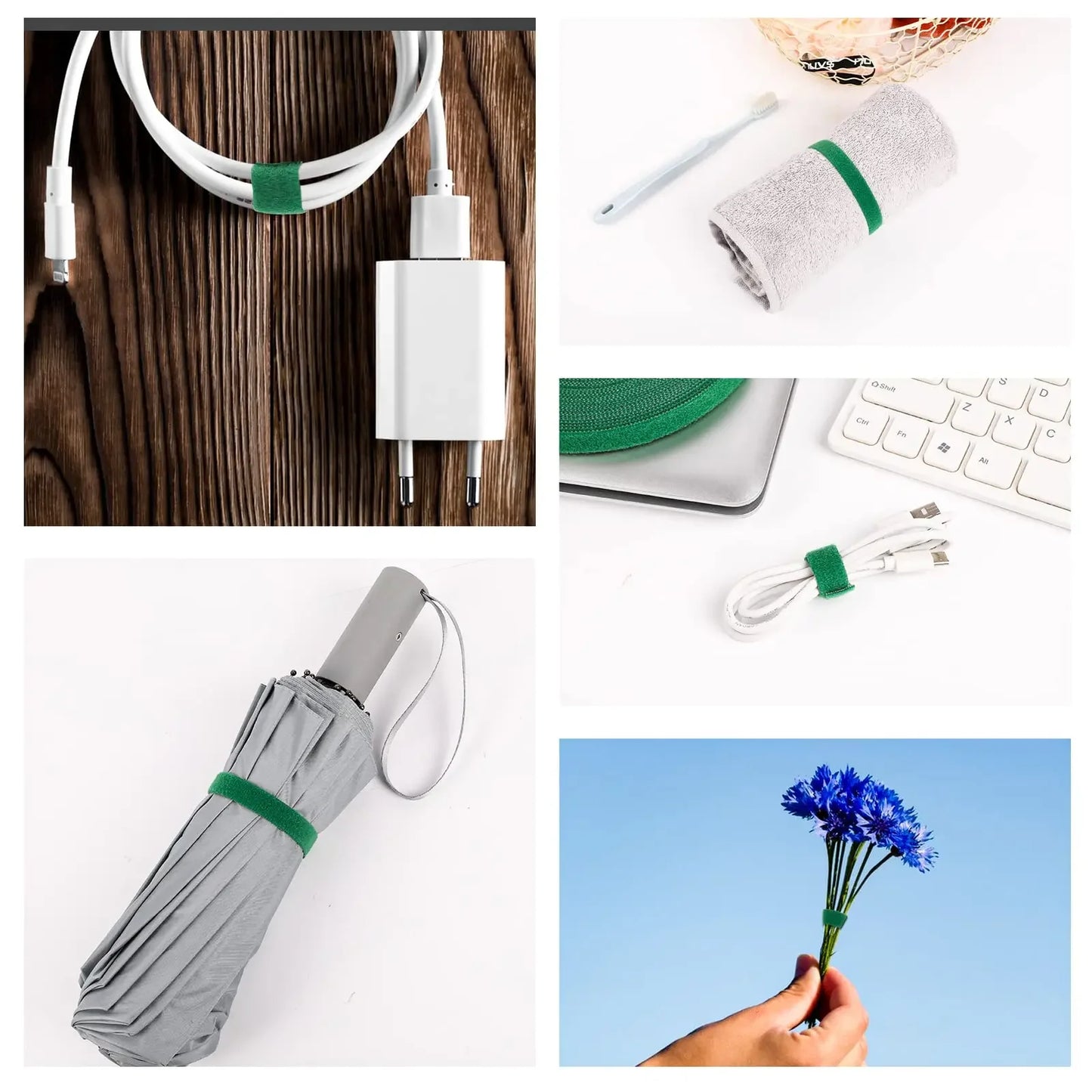 1/3Pcs 2M Green Garden Twine Plant Ties Nylon Plants Bandage Fastener Tape Hook Loop Bamboo Cane Wrap Support Accessories Red