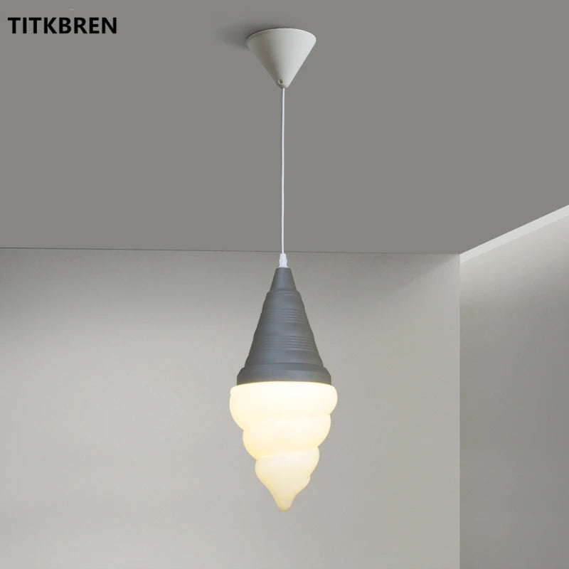 Dessert Shop Ice Cream Cones Pendant Lights Creative Children Bedroom Bedside Hanging Lamp Kids Room Fixture Suspension Lighting