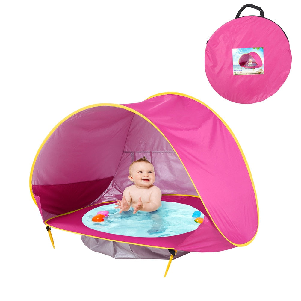 Baby Beach Tent Children Waterproof Pop Up sun Awning Tent UV-protecting Sunshelter with Pool Kid Outdoor Camping Sunshade Beach