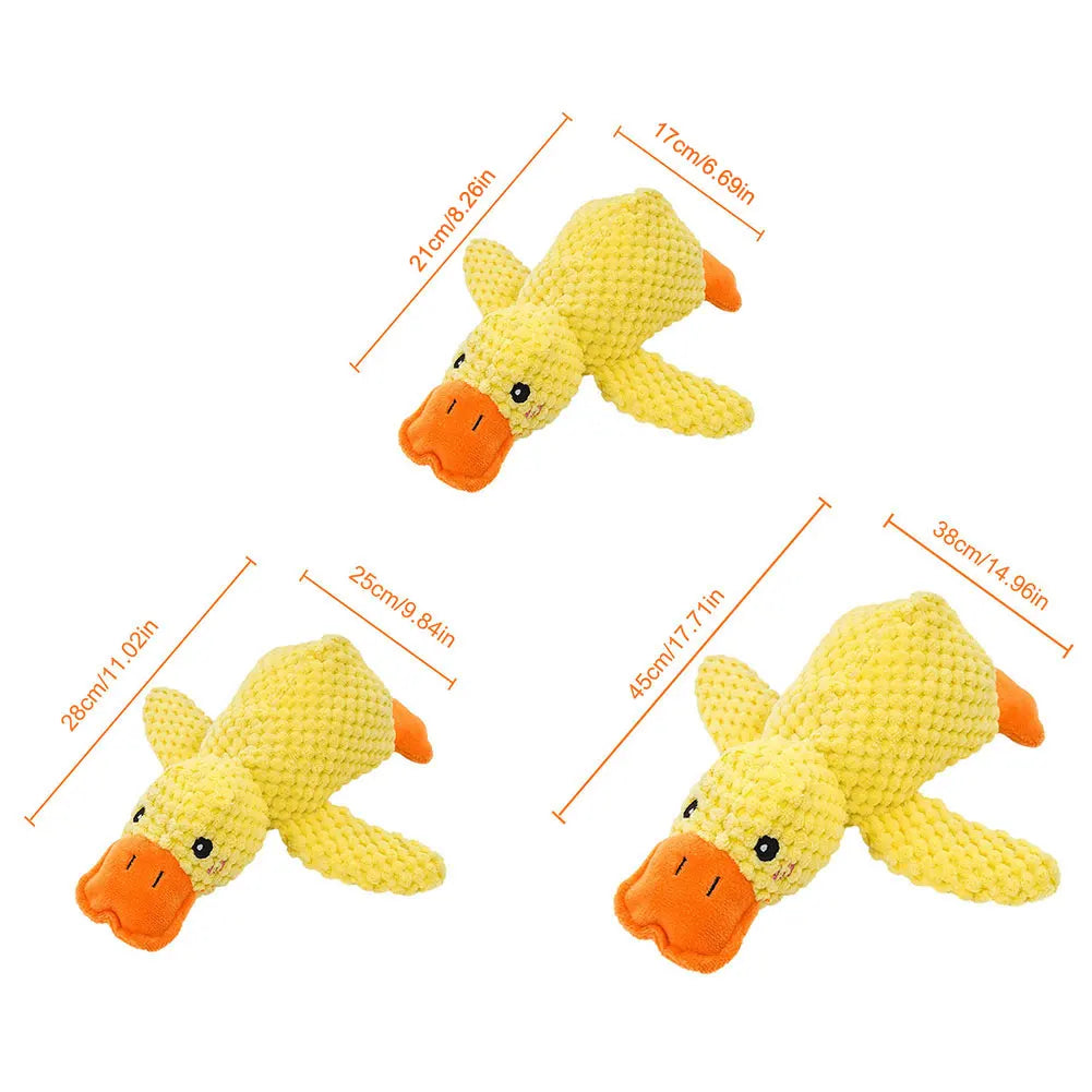 Dog Calming Duck Pet Plush Toy with Quacking Sound Calming Duck Dog Toy Pillow Toy Dog Stuffed Animals Chew Toy for Dogs