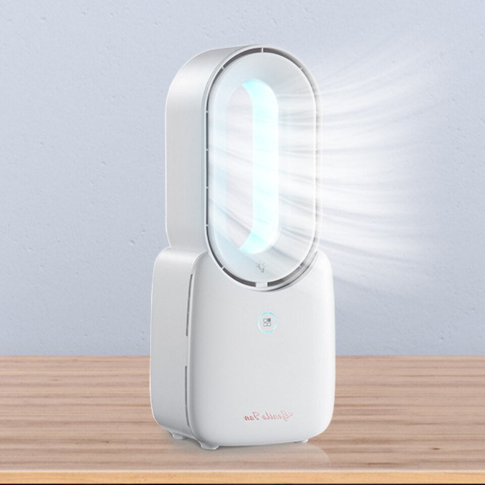 Bladeless Fan Portable Air Conditioner LED Display Desktop Fanless Blade Cooler Cooling Fan Tower Air Cooler for Office Bedroom