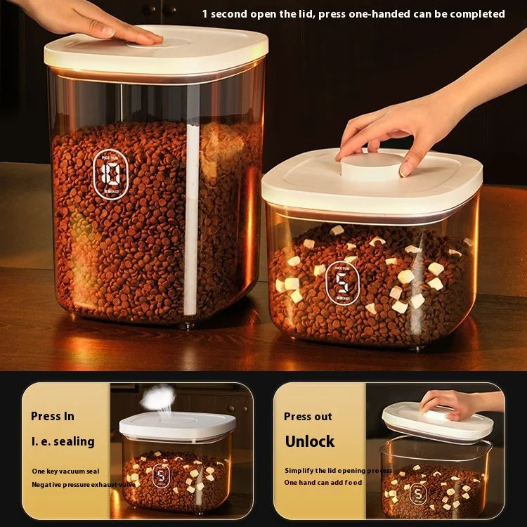 Cat Food Storage Bucket, Sealed Container, Moisture-Proof Vacuum, Pet Dog Food, Cat Food Storage Bucket, Box, Storage Container