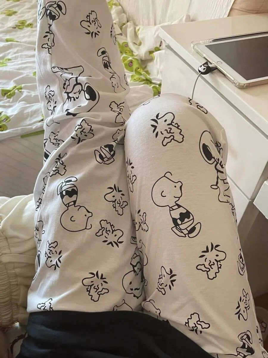 Snoopy Summer Cartoon Pajama Pants Casual Pants Girl's New Home Pants can Wear Pants Outside