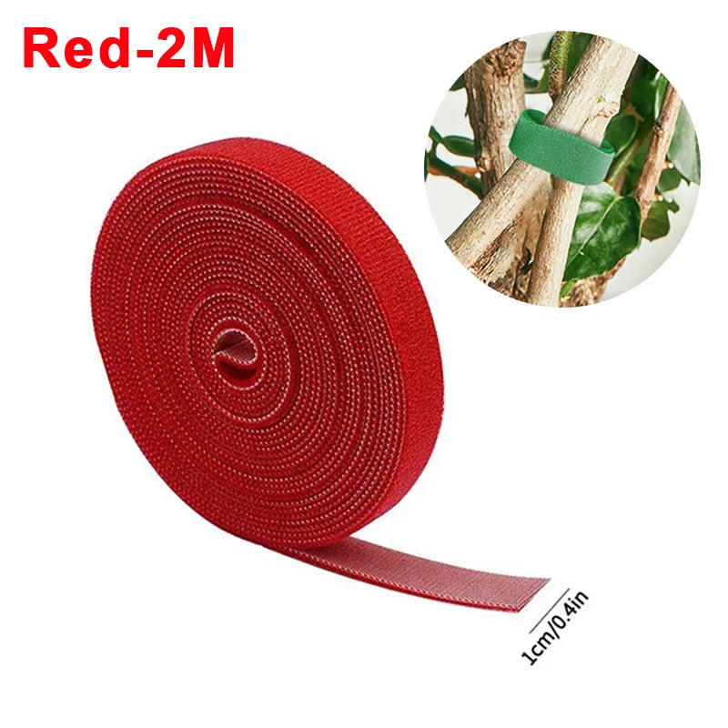 5/1Rolls Nylon Plant Ties Resealable Cable Ties Self Adhesive Plant Fastener Tape For Support Grape Vines Tomato Garden Supplies