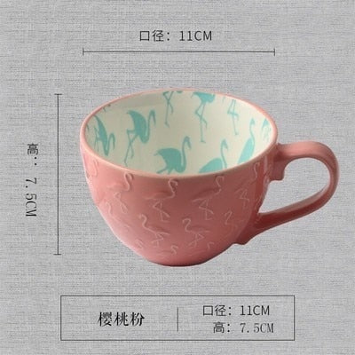 Hot Sale Colorful Ceramic Hand Painted Coffee Mugs Cup Creative Vintage Cafe Bar Drinkware Personality Breakfast Cups Tea Mug